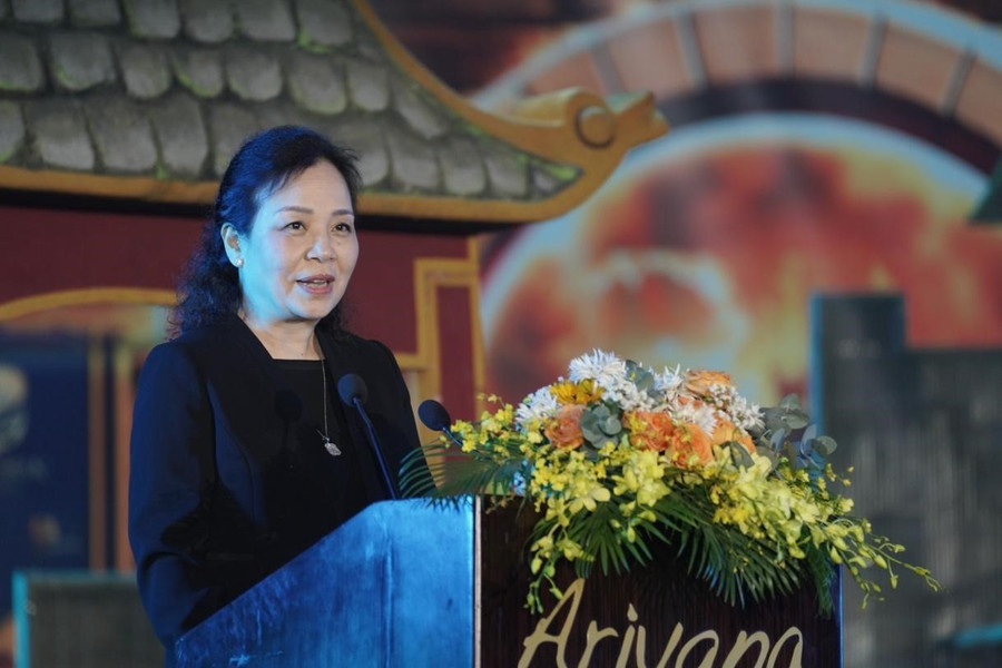 TS Ngô Phương Lan, Chủ tịch Hiệp hội Xúc tiến và Phát triển Điện ảnh Việt Nam phát biểu tại sự kiện. 4.jpg