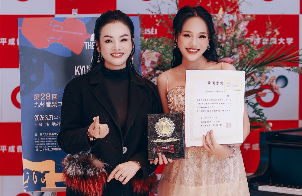 Học trò PGS.TS NSƯT Tân Nhàn giành giải Nhất tại cuộc thi âm nhạc quốc tế Kyushu Music 2026 - ảnh 2